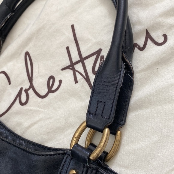Cole Haan Large Leather Handbag Black - Picture 8 of 10
